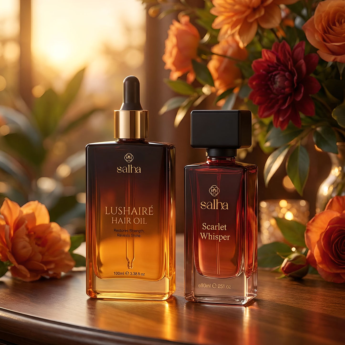 Lushairé Hair Oil & Scarlet Whisper Perfume